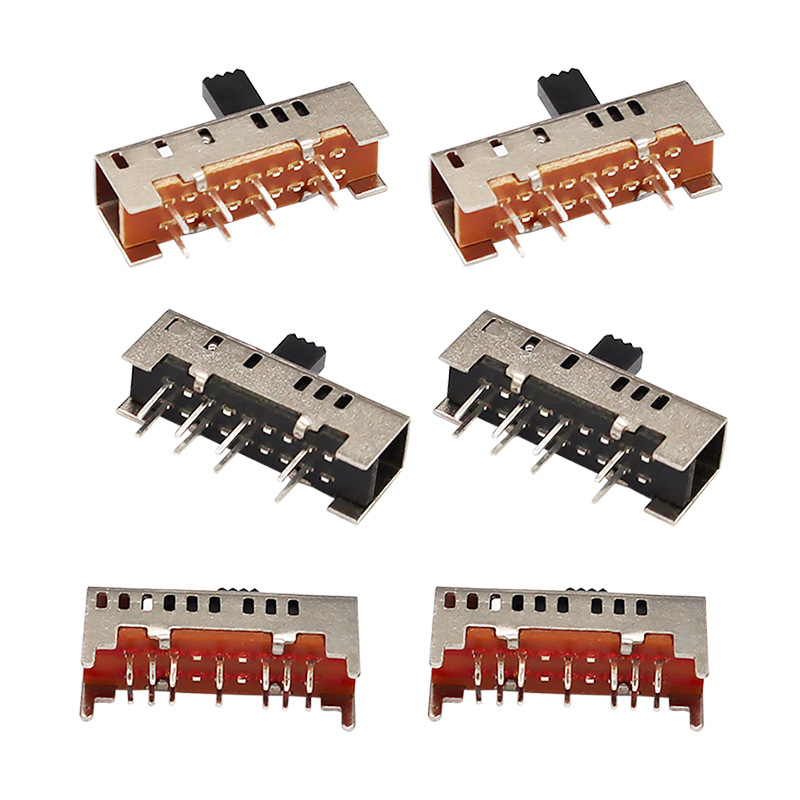 interruptor de slide ss23h06, duplo-Linha 8-Chave de deslizamento vertical PIN, interruptor de slide vertical para aquecedor elétrico elétrico