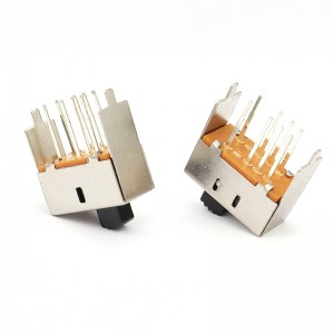 interruptor de slide s23e03 interruptor de slide micro para queimador de incenso do secador de cabelo, duplo-Linha 8-pino vertical dois-Posicione o interruptor do slide