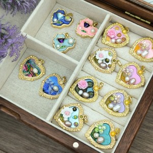 Pingente de pintura a óleo vintage