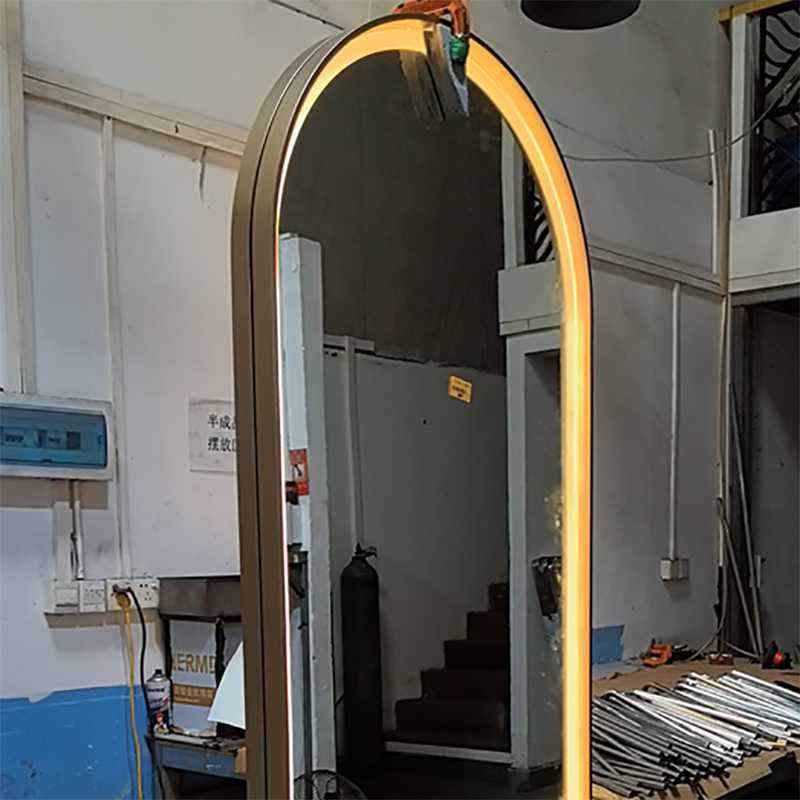 Lâmpada integrada de aço inoxidável zotye e espelho inteligente de aço inoxidável eletroplado personalizável