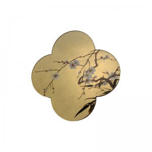 Zotye em aço inoxidável em ouro eletroplatou chinês-Itens decorativos de aço inoxidável estampado de estilo