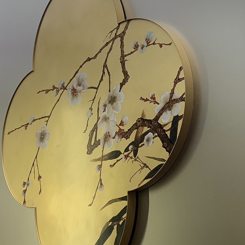 Zotye em aço inoxidável em ouro eletroplatou chinês-Itens decorativos de aço inoxidável estampado de estilo