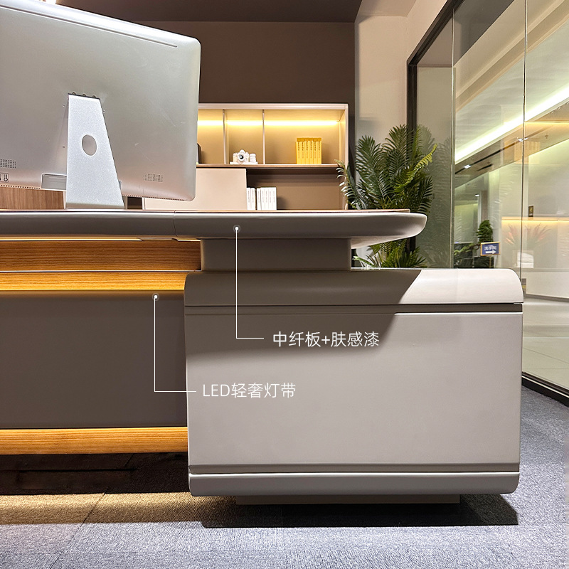 Mesa Executiva Modelo DBT008, Presidente/Chairman Office Desk, Premium Large Manager Desk with Office Chair Set for Manager\Escritório